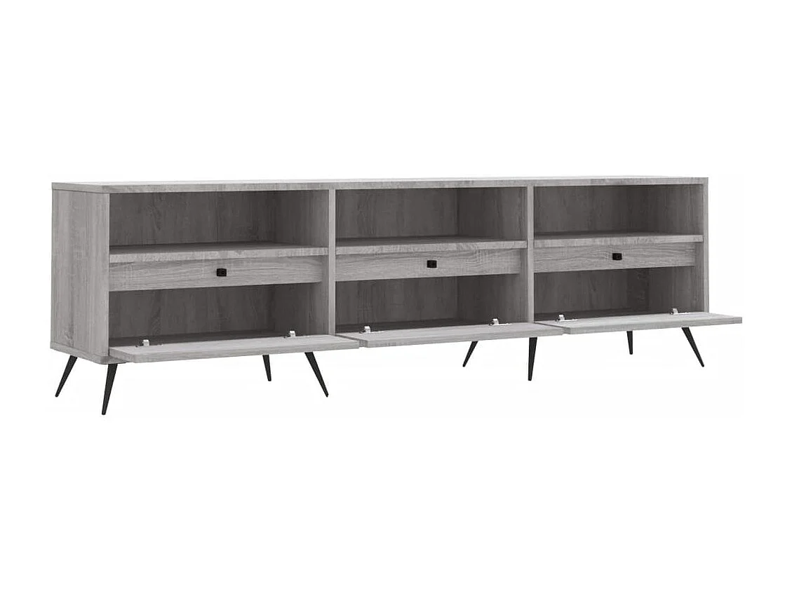 Meuble TV sonoma gris 150x30x44,5 cm bois d'ingénierie