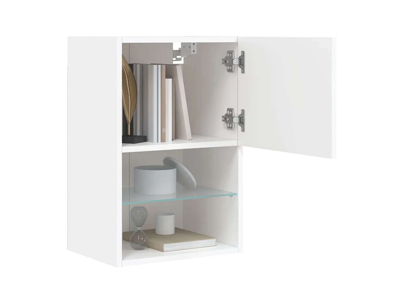 Meuble TV avec lumières LED blanc 40,5x30x60 cm