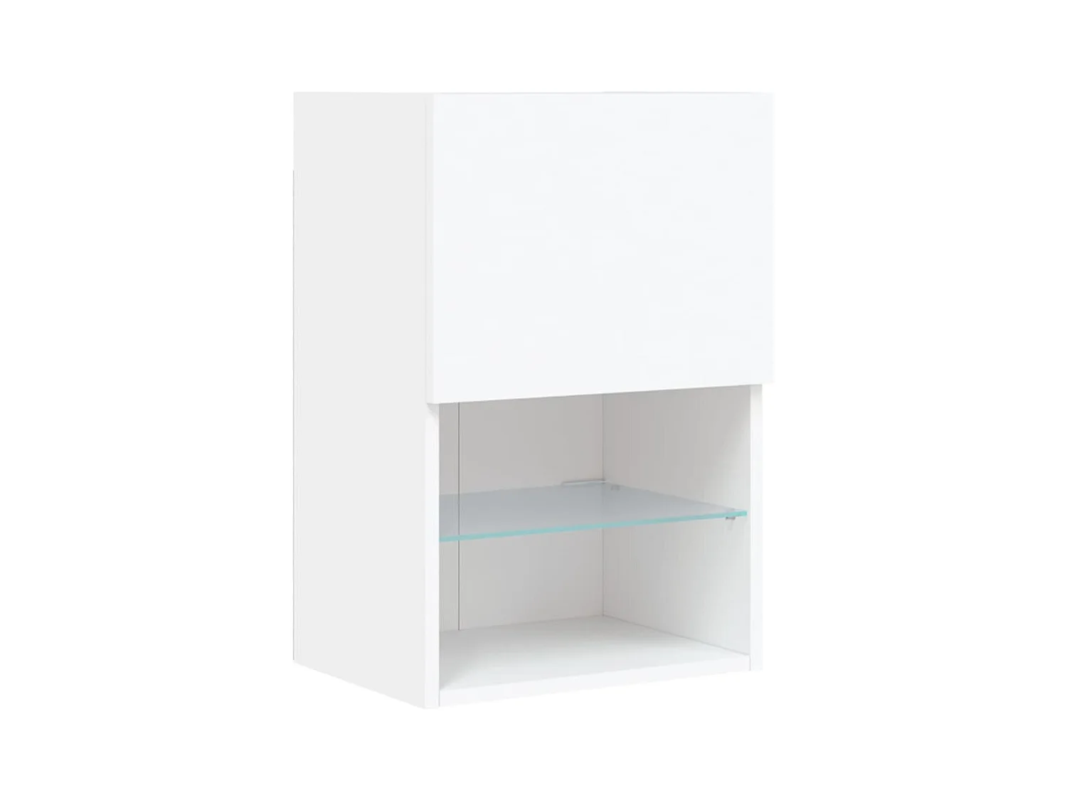 Meuble TV avec lumières LED blanc 40,5x30x60 cm