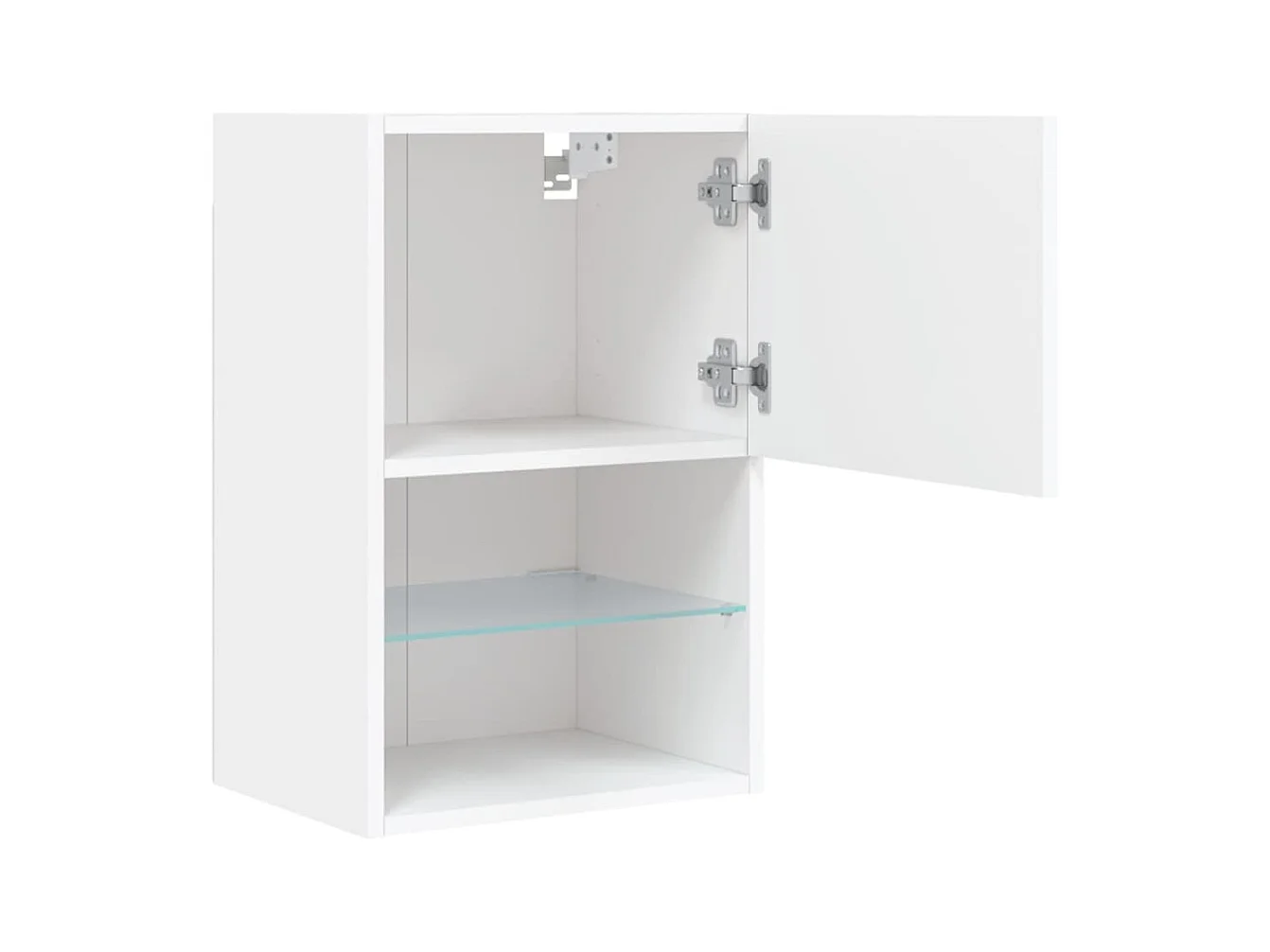 Meuble TV avec lumières LED blanc 40,5x30x60 cm