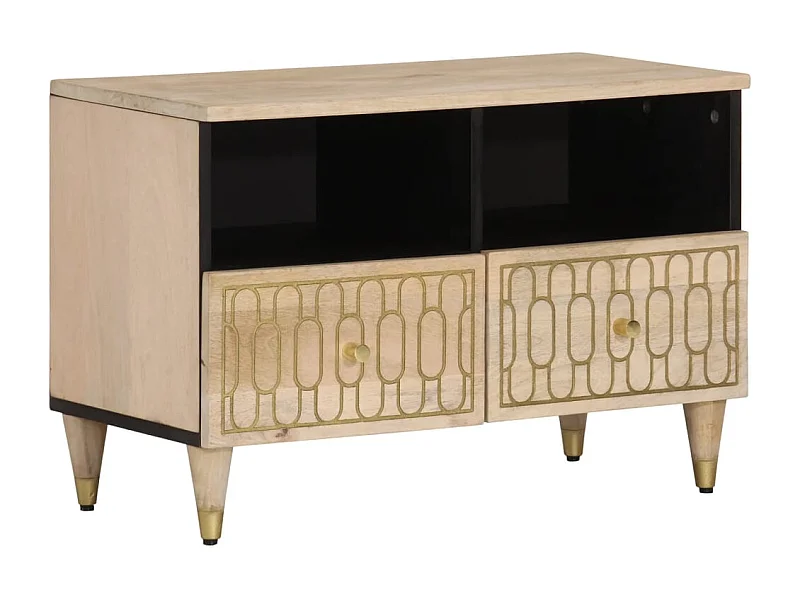 Meuble TV 70x33x46 cm Bois massif de manguier