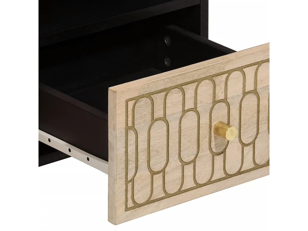 Meuble TV 70x33x46 cm Bois massif de manguier