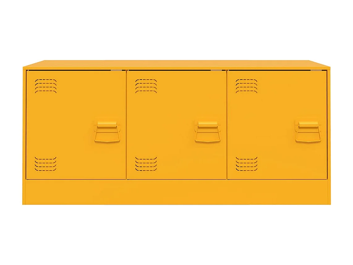 Meuble TV jaune moutarde 99x39x44 cm acier