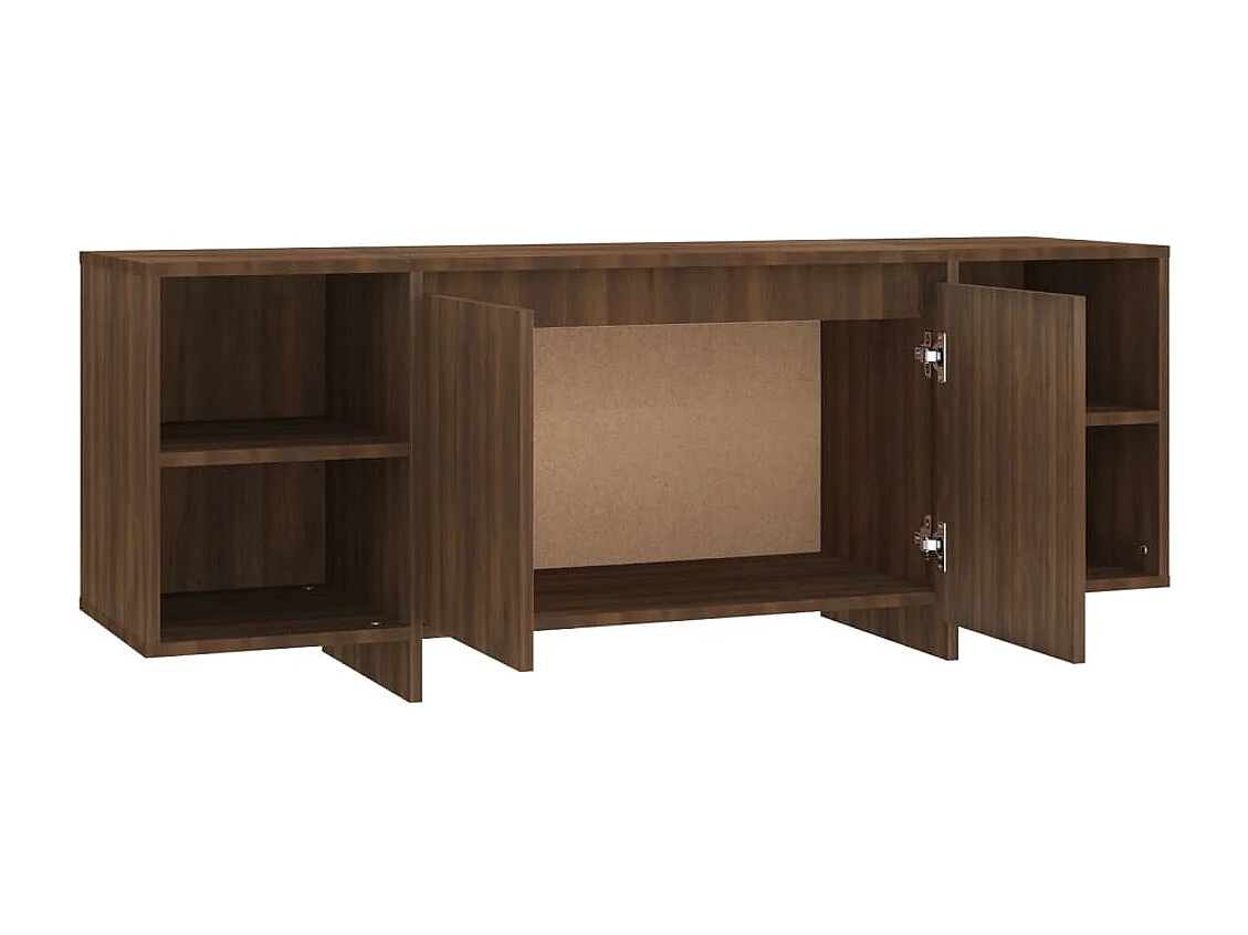 Meuble TV chêne marron 130x35x50 cm bois d'ingénierie