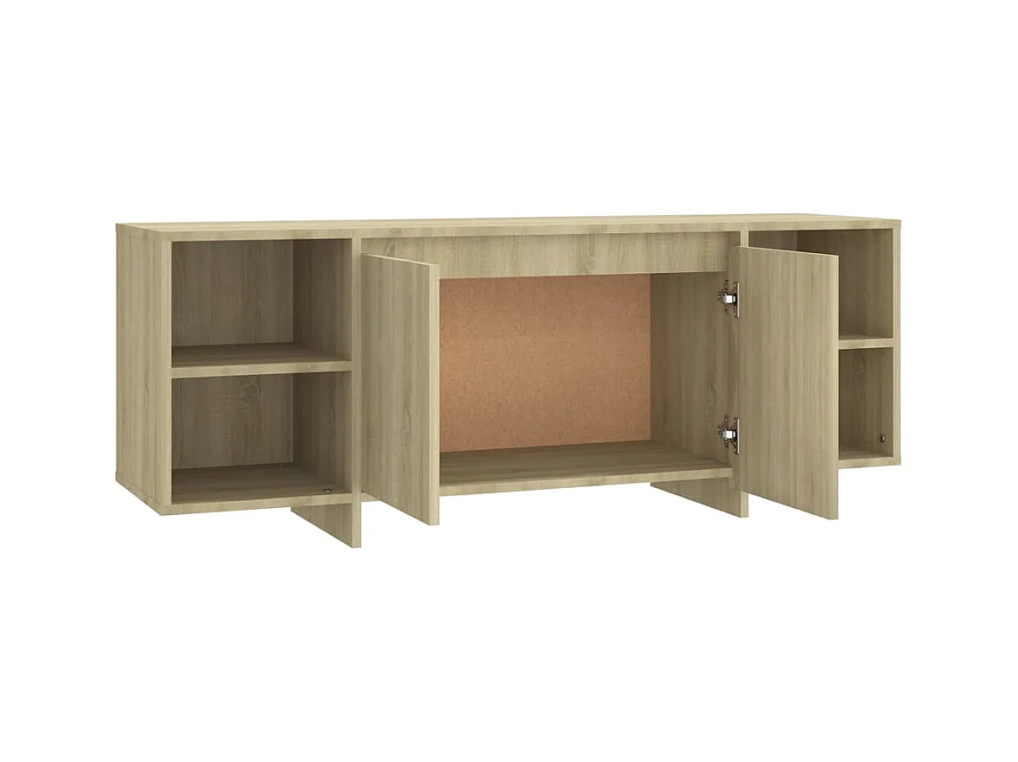 Meuble TV chêne sonoma 130x35x50 cm bois d'ingénierie
