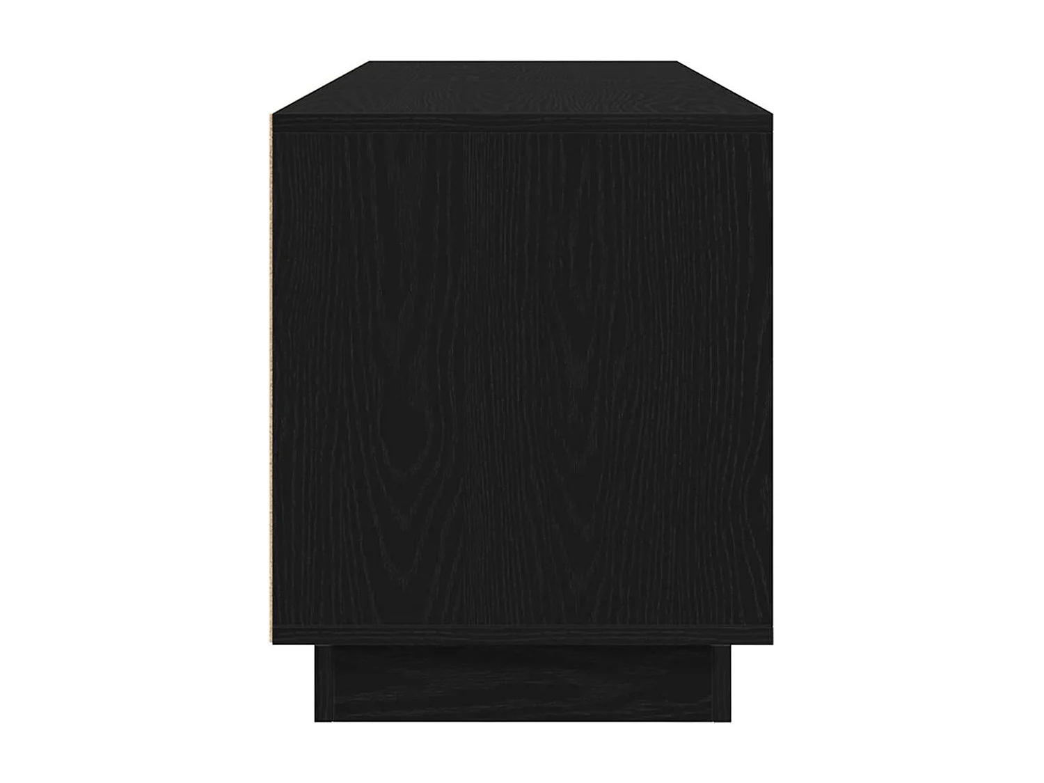 Meuble TV avec lumières LED chêne noir 160,5x41x50 cm