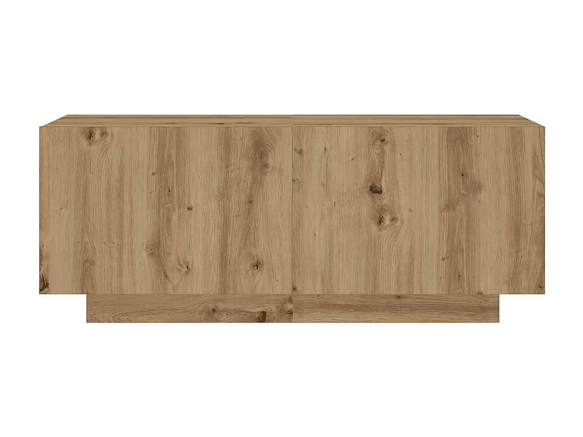 Mobile porta TV con luci a LED in legno di rovere lavorato a mano