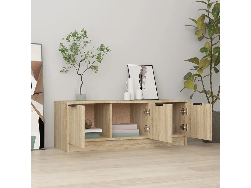 Meuble TV Chêne sonoma 102x35x36,5 cm Bois d'ingénierie