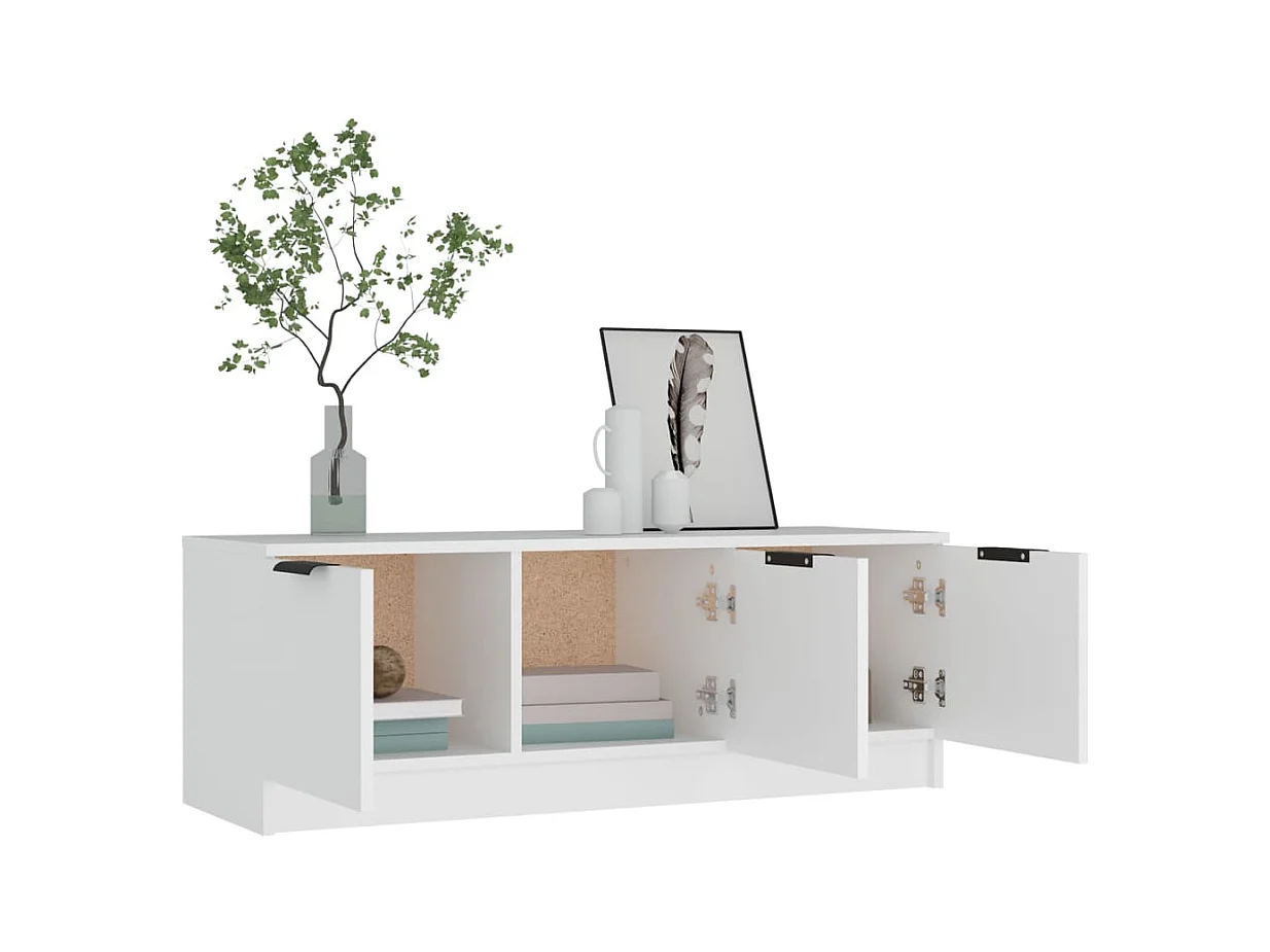 Witte tv-kast 102x35x36,5 cm Technisch hout