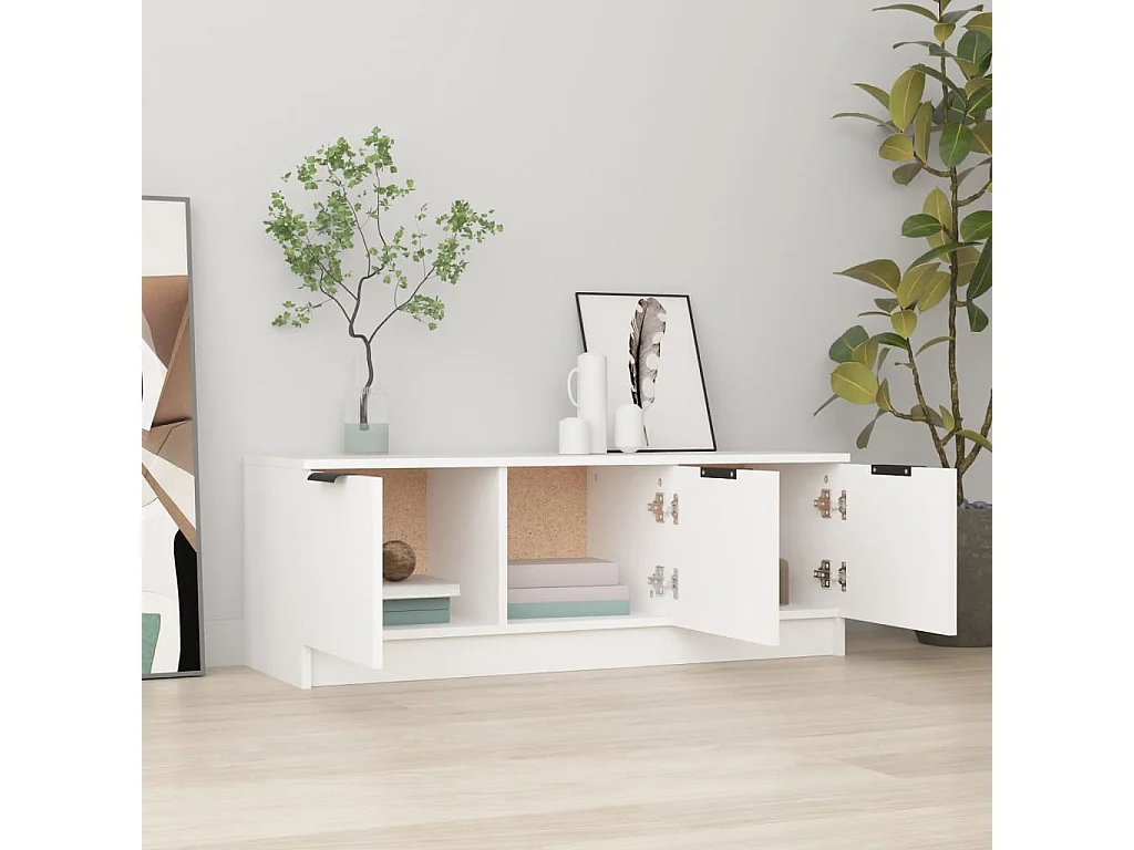 Mobile TV bianco 102x35x36,5 cm Legno ingegnerizzato