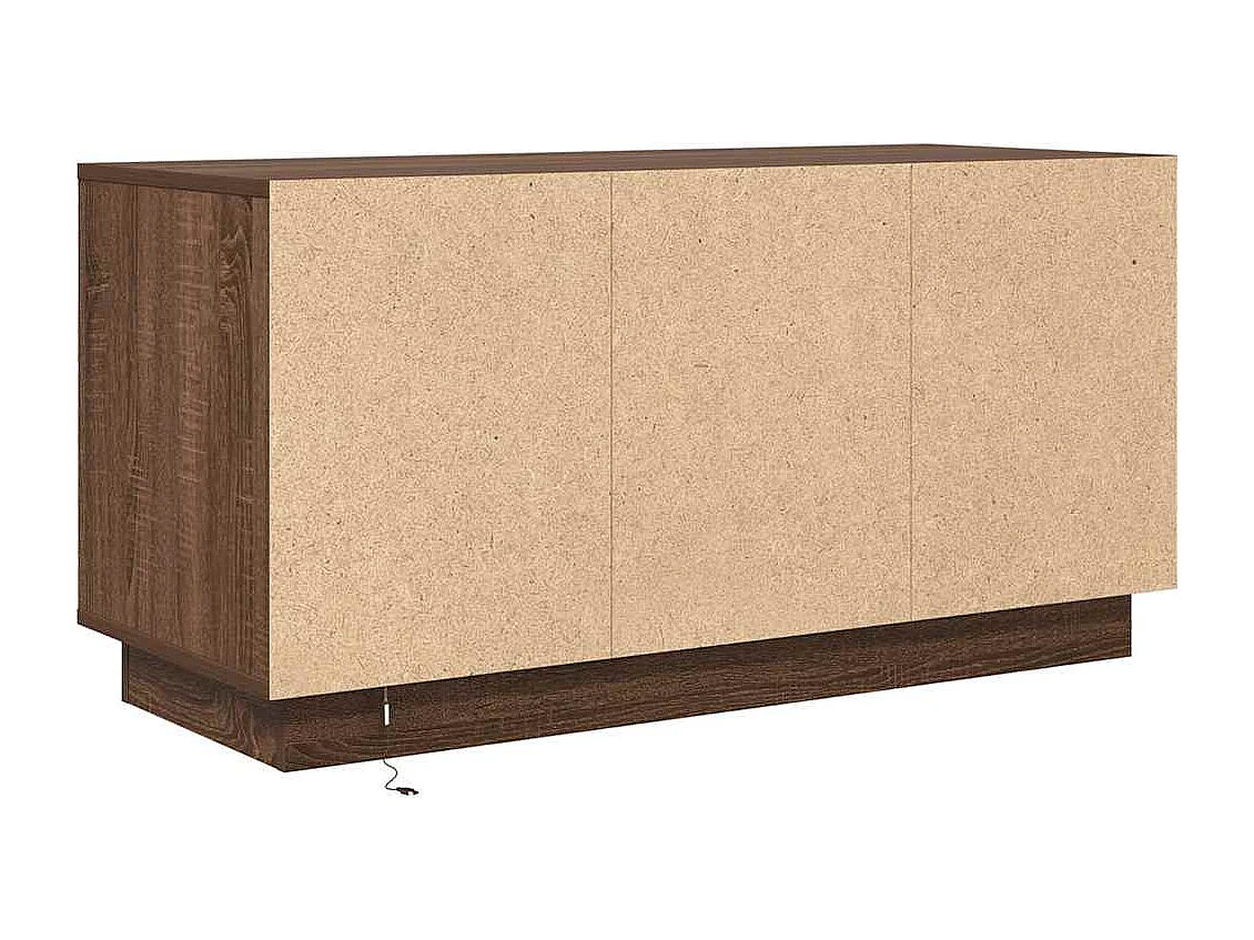 TV-meubel met LED-verlichting bruin eiken 100x41x50 cm