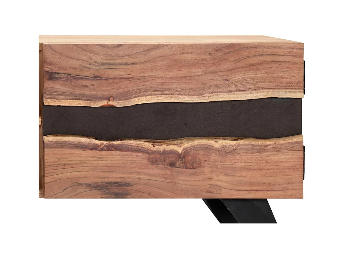 Meuble TV 140x30x45 cm Bois d'acacia massif