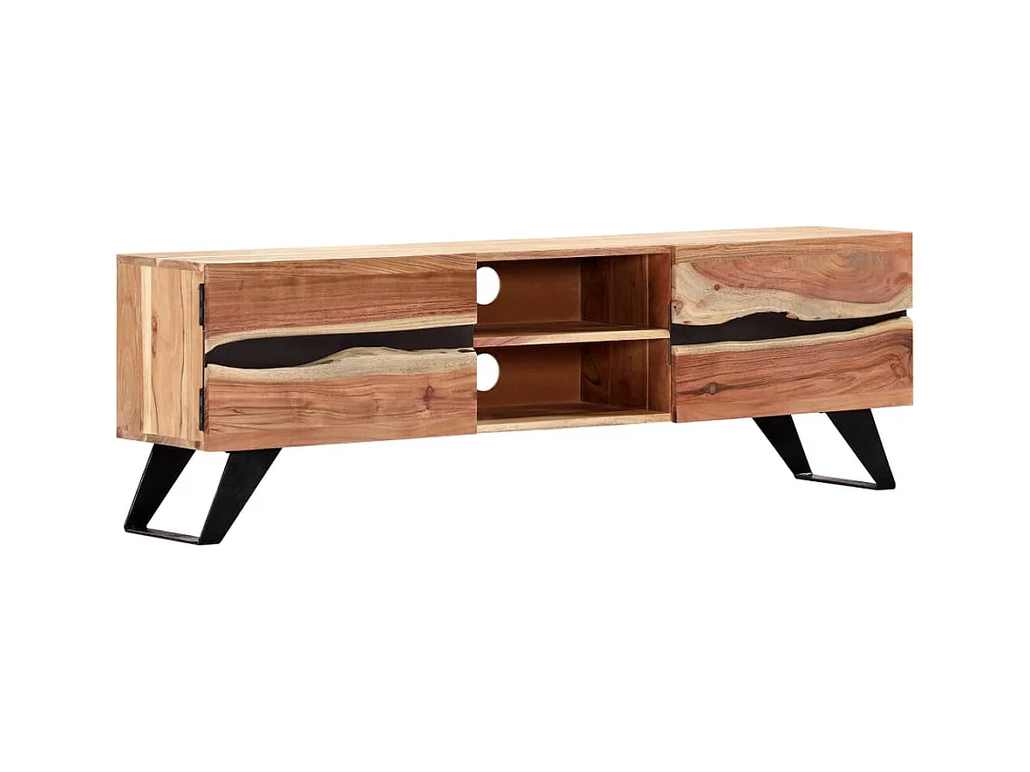 Meuble TV 140x30x45 cm Bois d'acacia massif