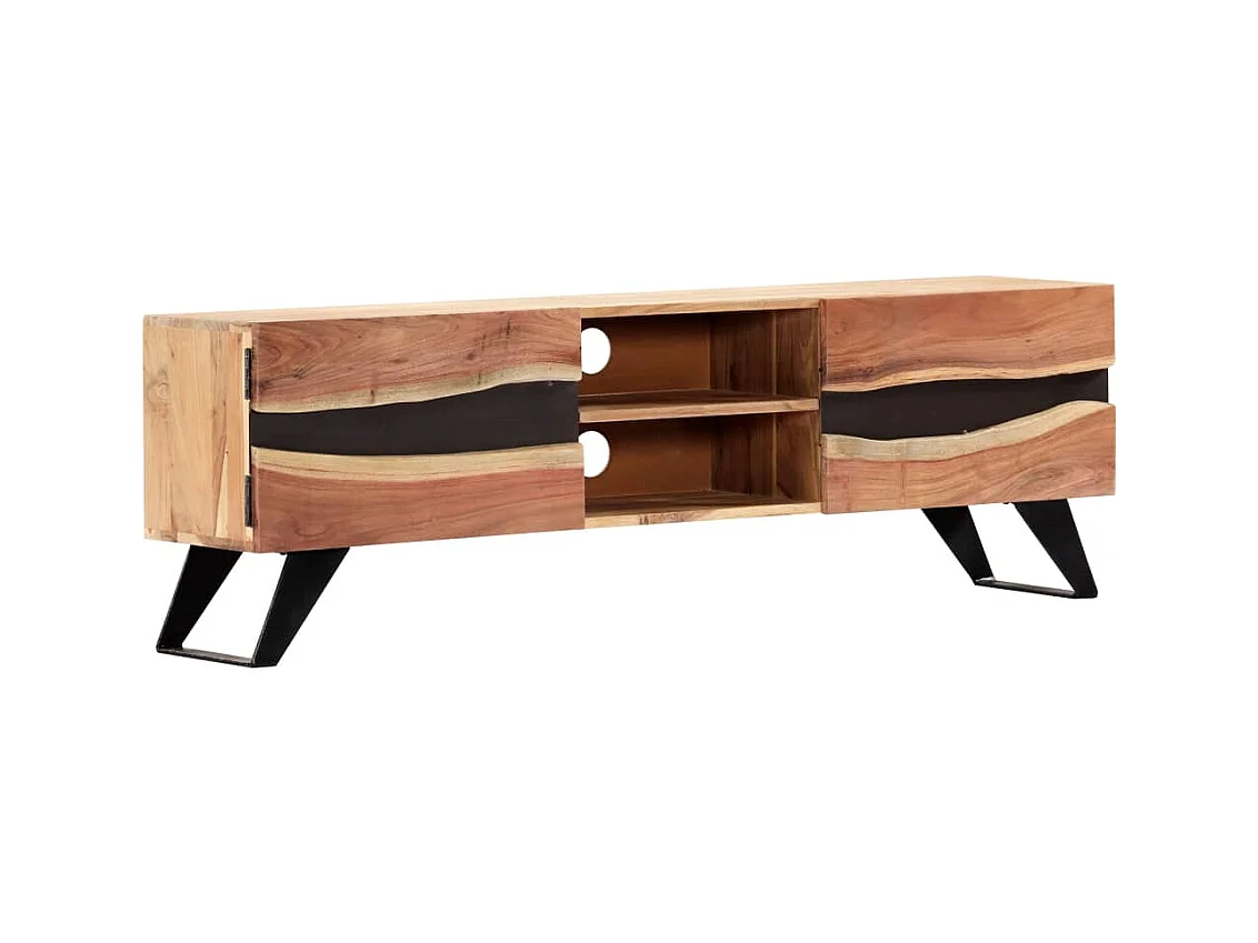 Meuble TV 140x30x45 cm Bois d'acacia massif