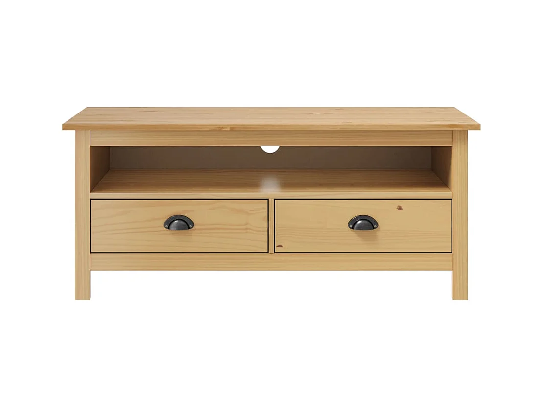 Mobile TV Hill Range marrone miele 110x40x47cm in legno di pino massello