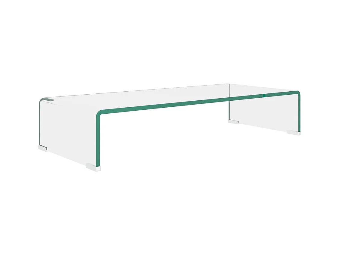 Meuble TV/pour moniteur 70x30x13 cm verre transparent