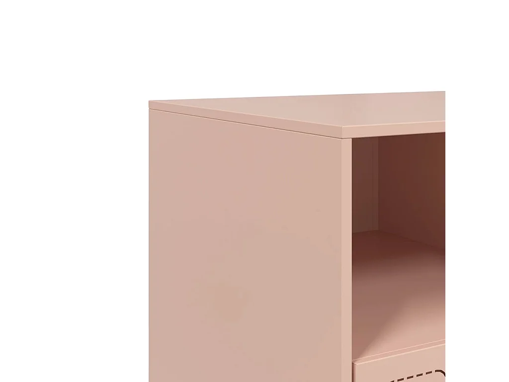 Meuble TV rose 99x39x44 cm acier