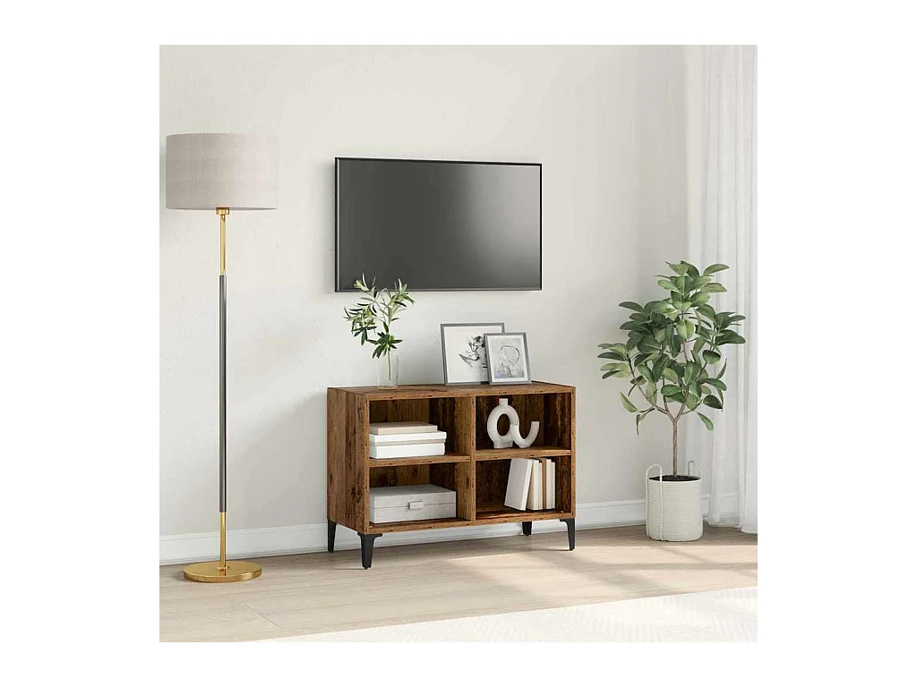 Meuble TV Marron 69.5 x 30 x 50 cm Bois d'ingénierie