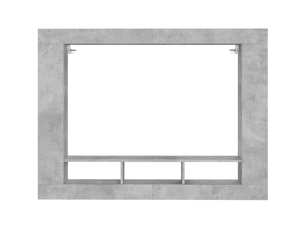 Betongrijs tv-meubel 152x22x113 cm bewerkt hout