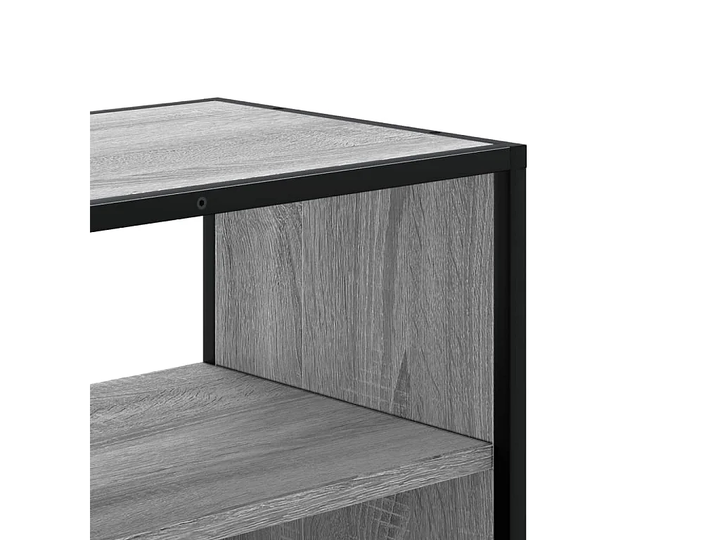 Meuble TV sonoma gris 100x31x39,5 cm bois d'ingénierie et métal
