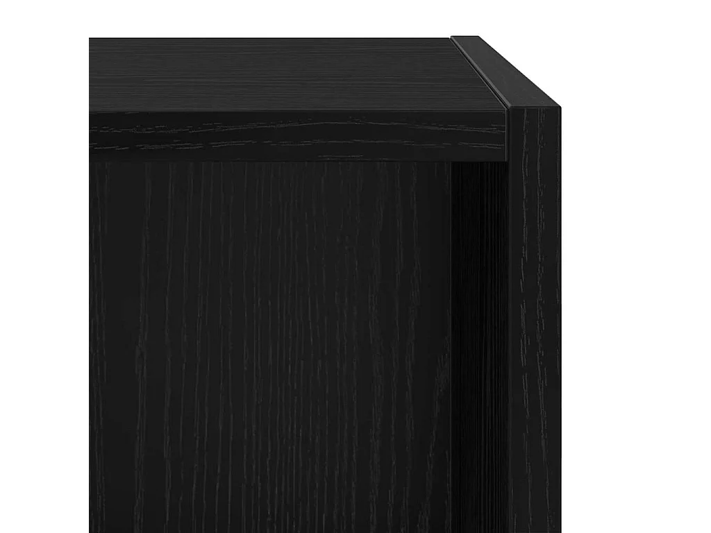 Mobile TV in rovere nero 37 x 37 x 72 cm in legno ingegnerizzato