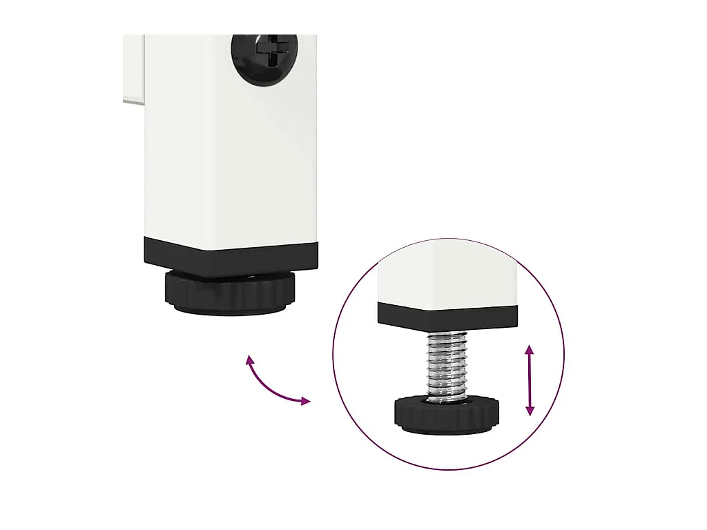 Meuble TV blanc 100,5x39x60,5 cm acier laminé à froid