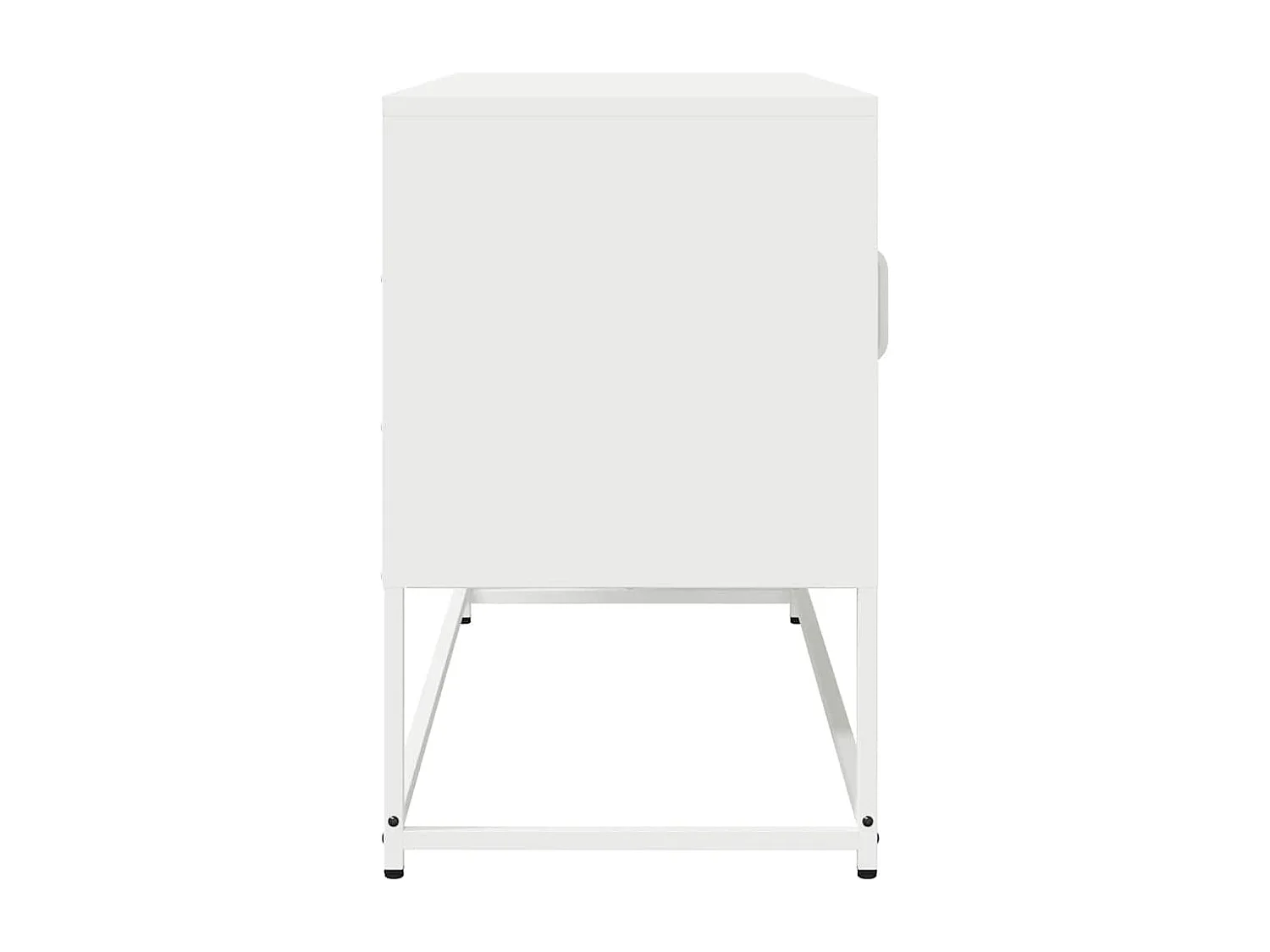 Meuble TV blanc 100,5x39x60,5 cm acier laminé à froid