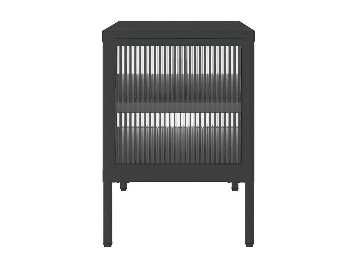 Mobile porta TV nero 105x35x50 cm vetro e acciaio