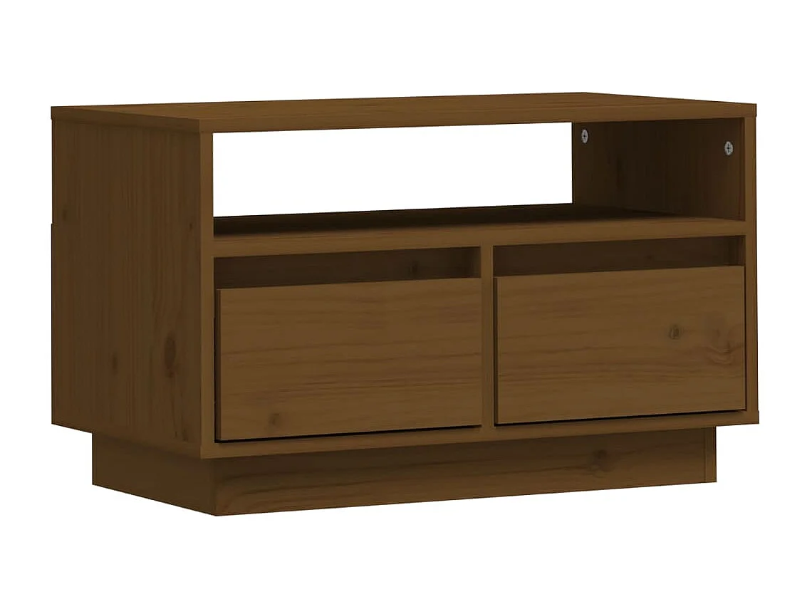 Mobile TV color miele 60x35x37 cm in legno massello di pino