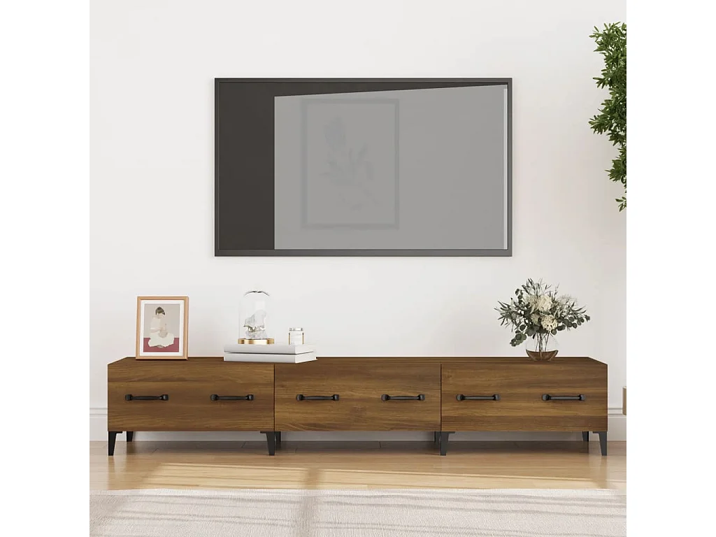 Mobile TV Rovere marrone 150x34,5x30 cm Legno ingegnerizzato