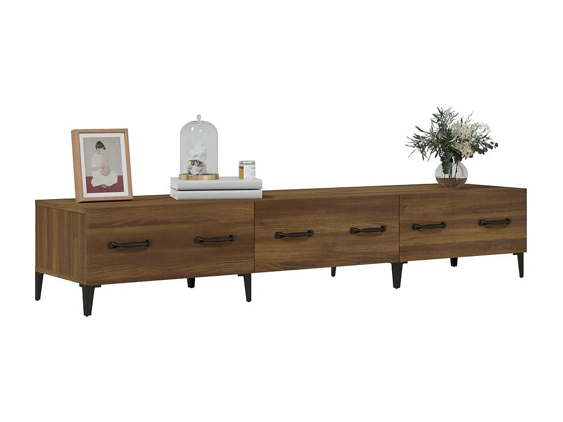 Mobile TV Rovere marrone 150x34,5x30 cm Legno ingegnerizzato