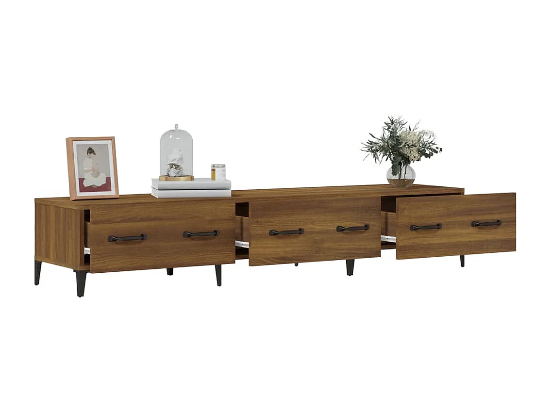 Mobile TV Rovere marrone 150x34,5x30 cm Legno ingegnerizzato