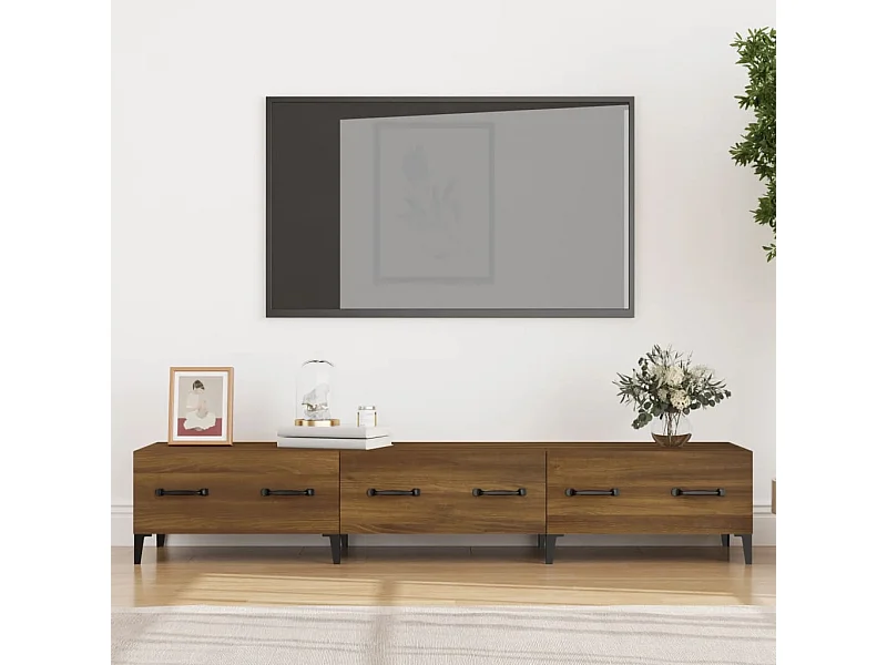 Mobile TV Rovere marrone 150x34,5x30 cm Legno ingegnerizzato