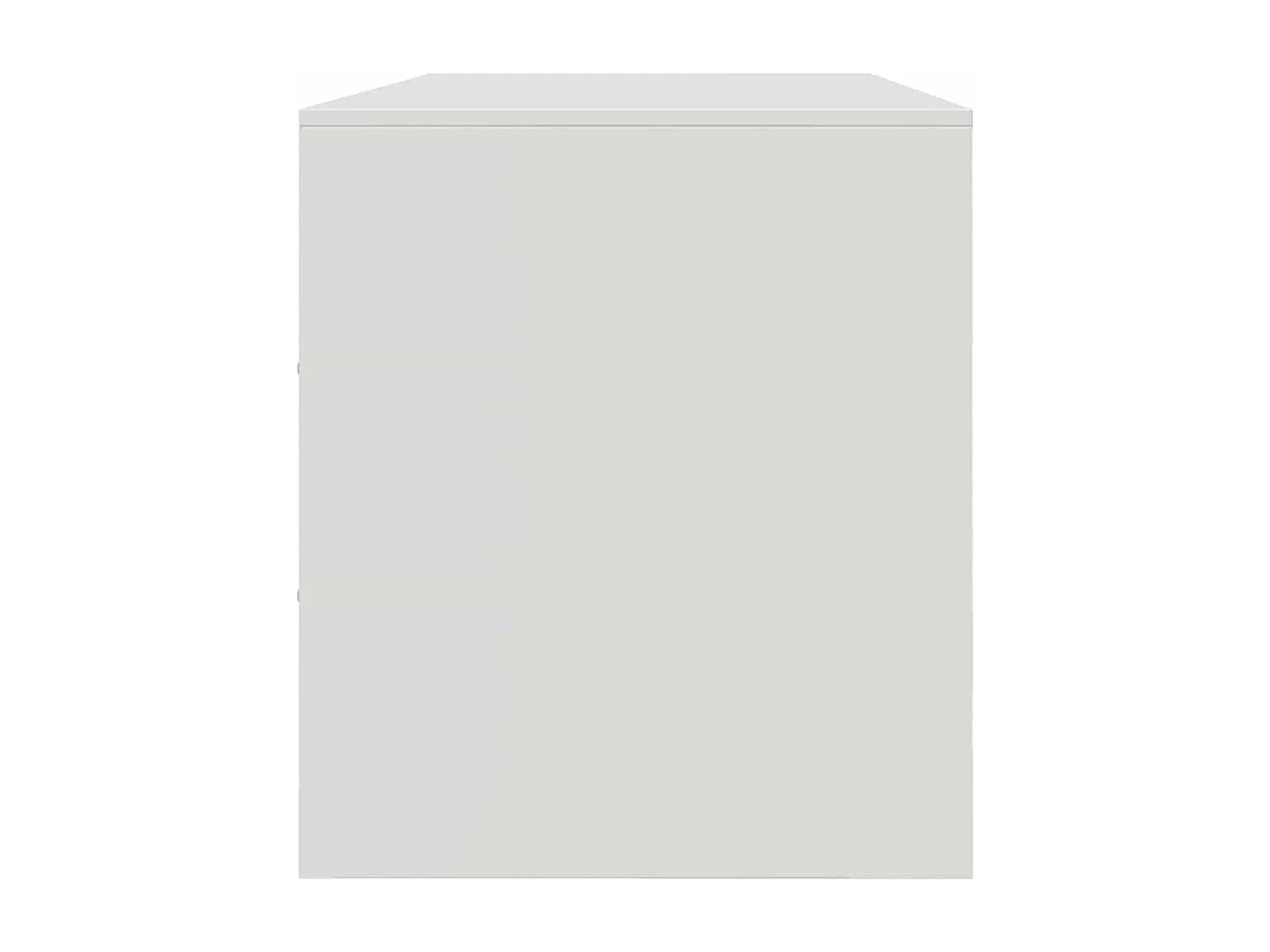 Meuble TV blanc 99x39x44 cm acier