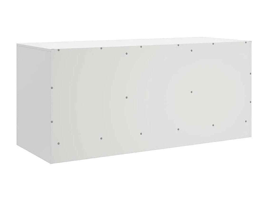 Meuble TV blanc 99x39x44 cm acier