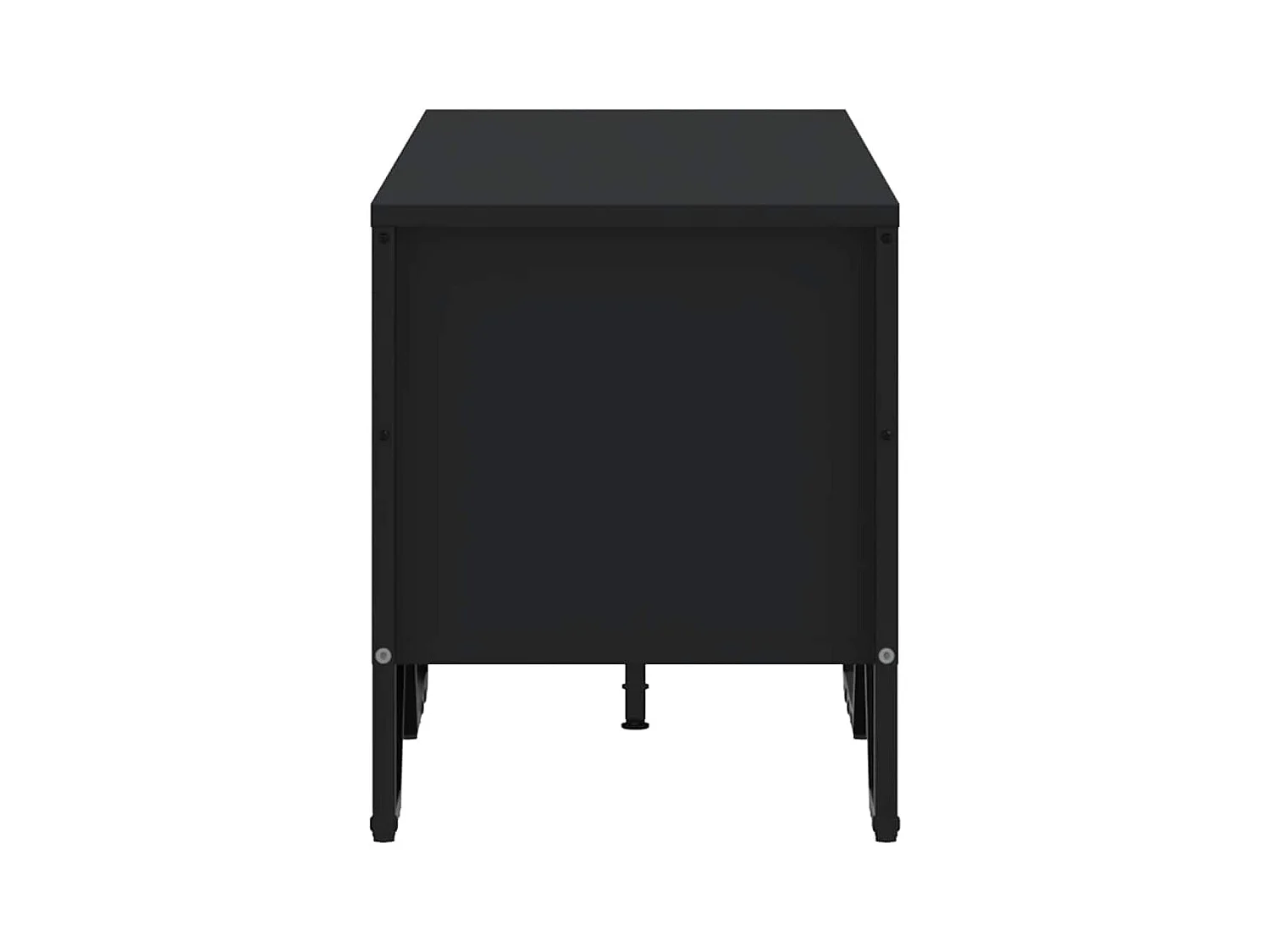 Meuble TV noir 122x34x41 cm bois d'ingénierie