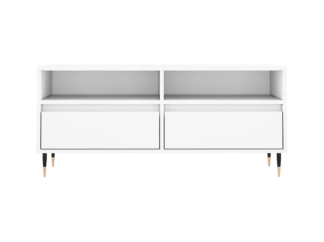 Weißer TV-Schrank 100x34,5x44,5 cm Holzwerkstoff