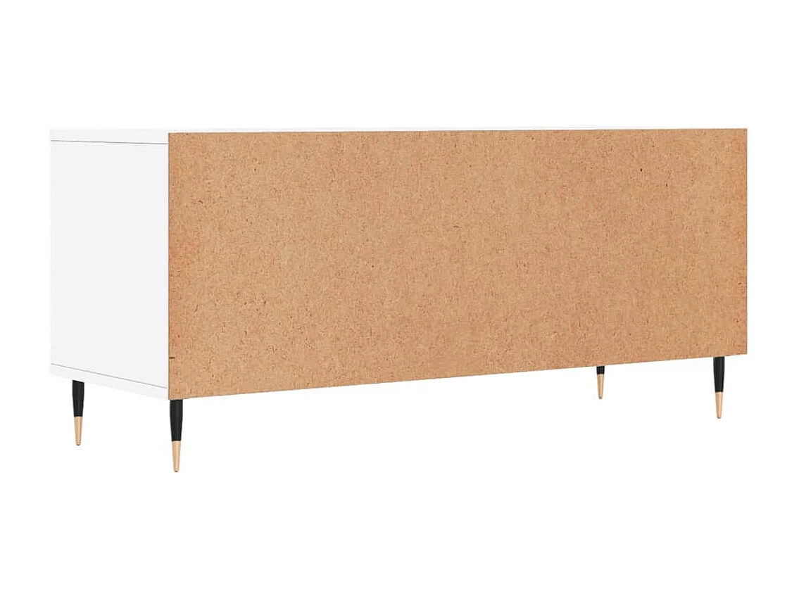 Mueble de TV blanco 100x34,5x44,5 cm madera contrachapada