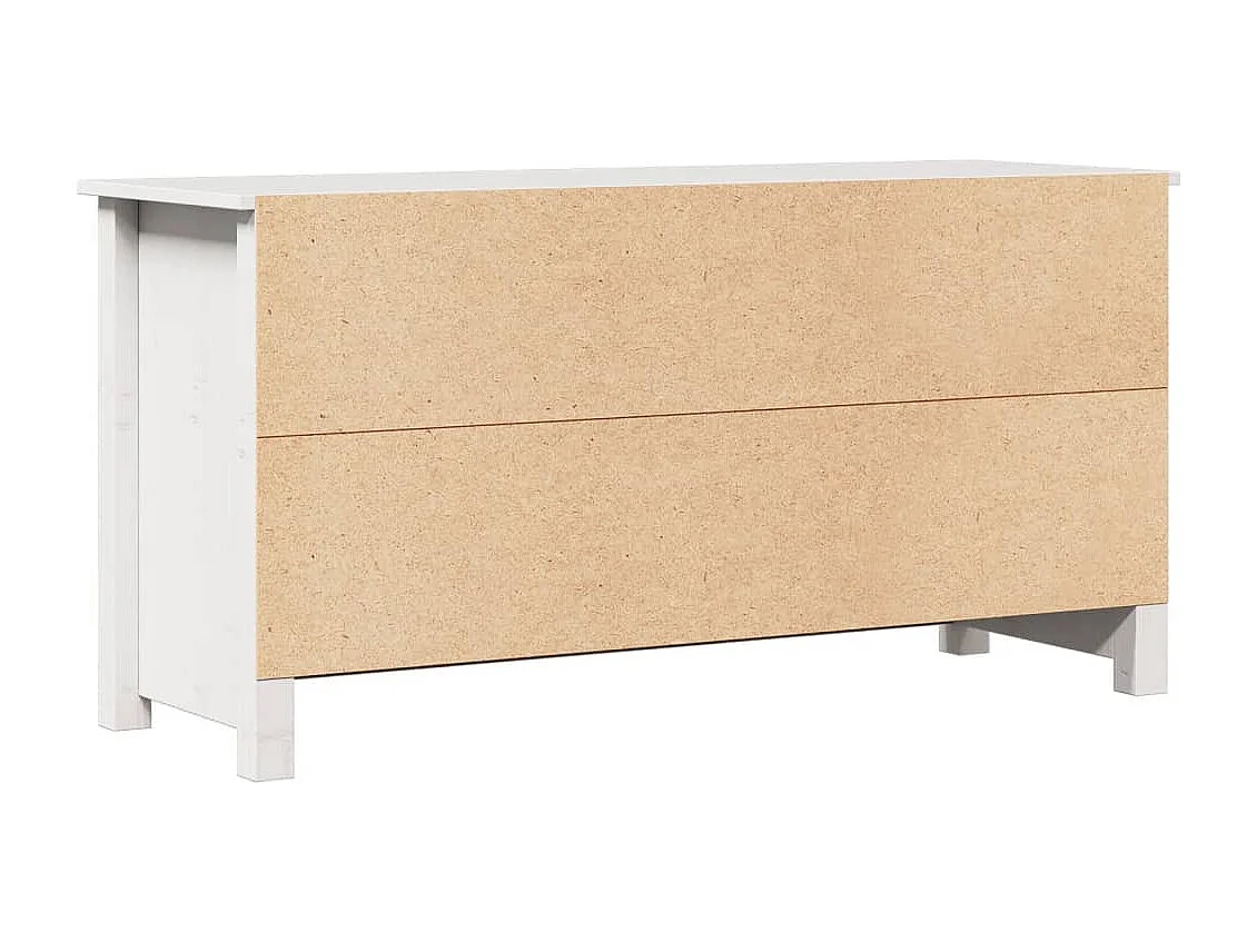 Witte tv-kast 103x36,5x52 cm Massief grenenhout