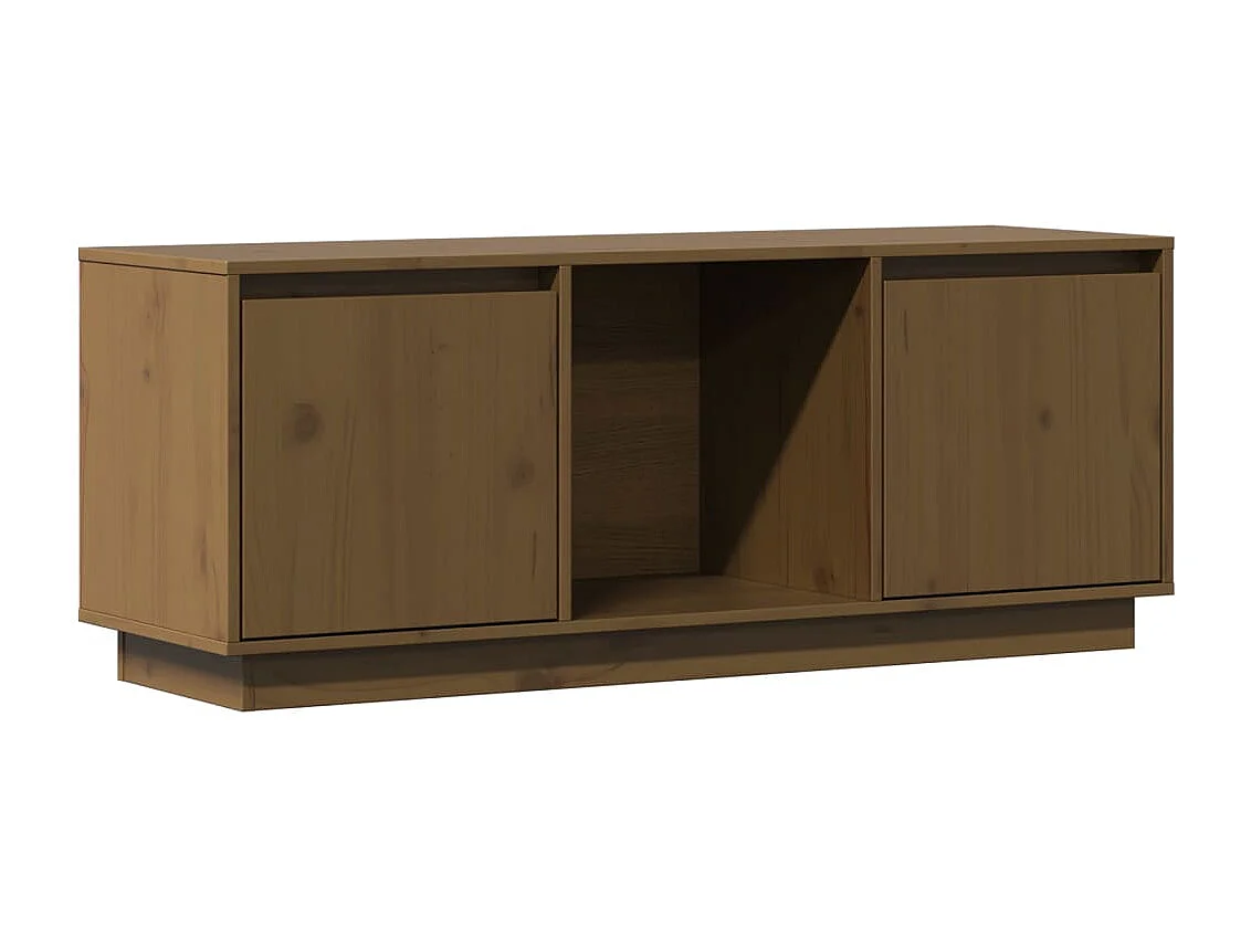 Honigbrauner TV-Schrank 110,5 x 35 x 44 cm Massivholz Kiefer