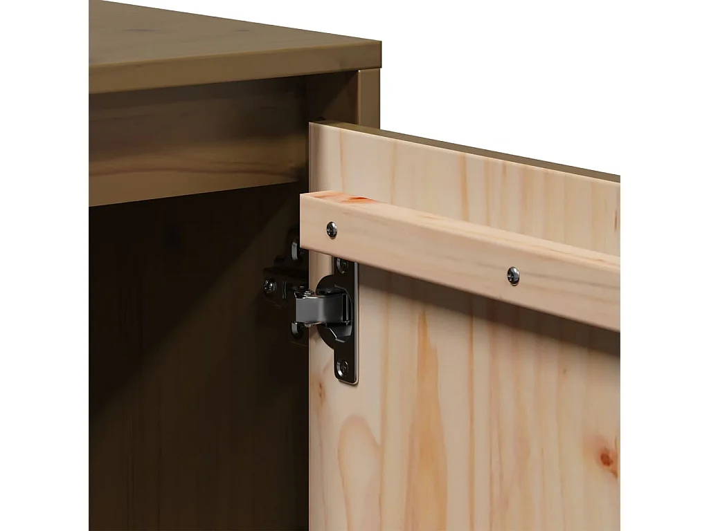 Honigbrauner TV-Schrank 110,5 x 35 x 44 cm Massivholz Kiefer