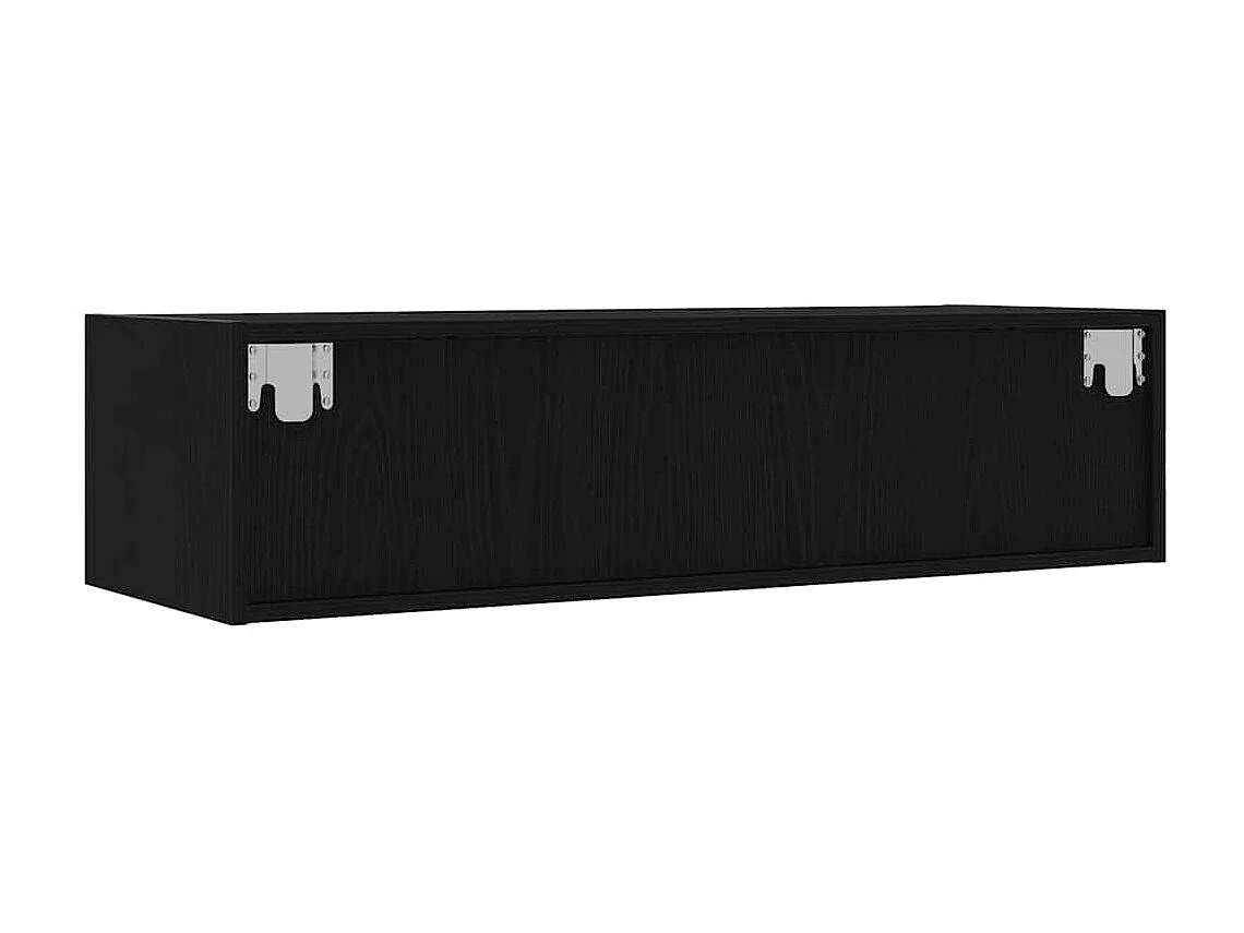 Meuble TV avec lumières LED chêne noir 100X35,5x25 cm