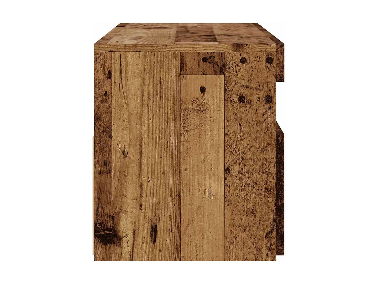 Meuble TV avec lumières LED vieux bois bois d'ingénierie