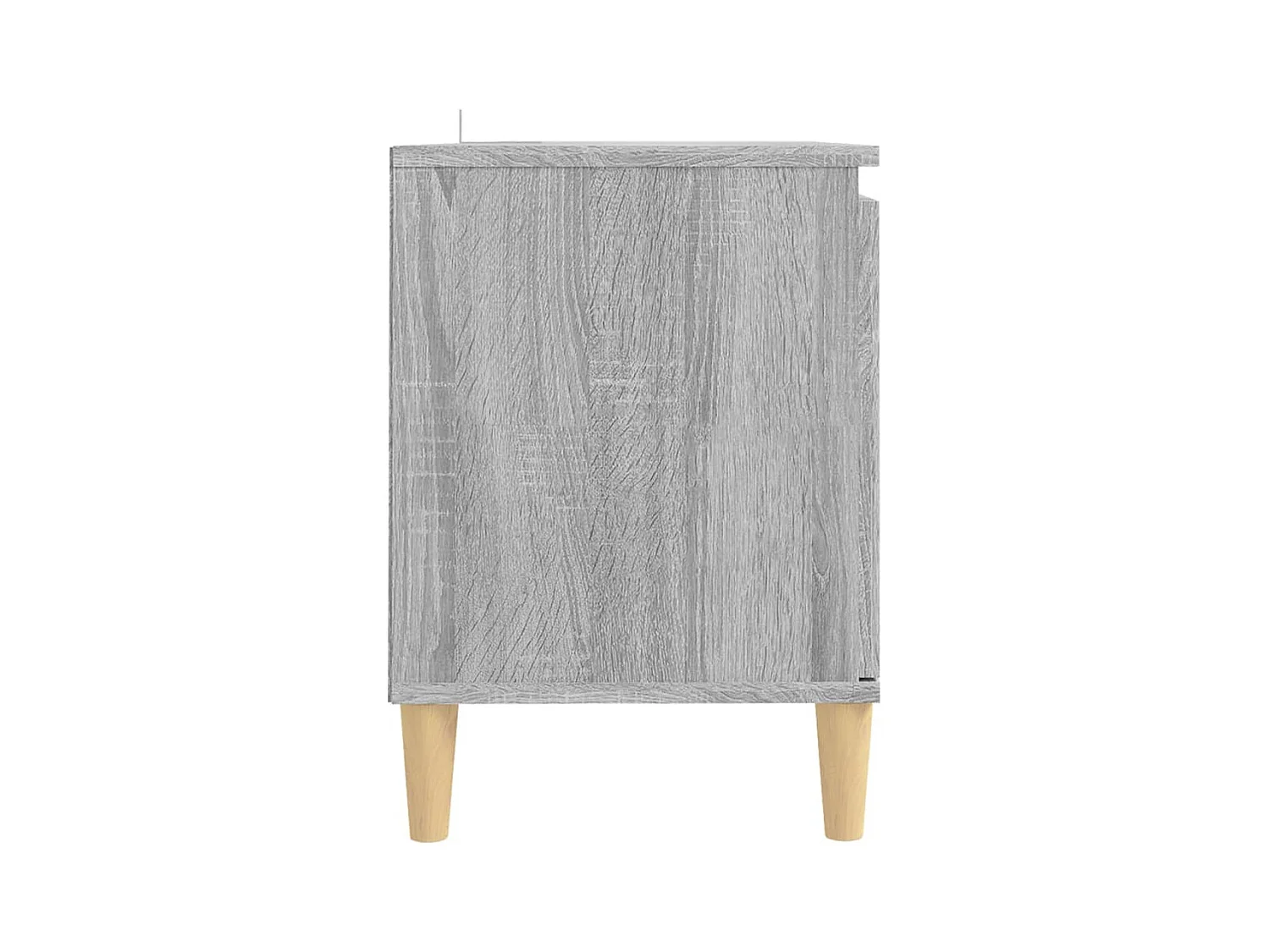 Meuble TV avec pieds en bois solide Sonoma gris 103,5x35x50 cm
