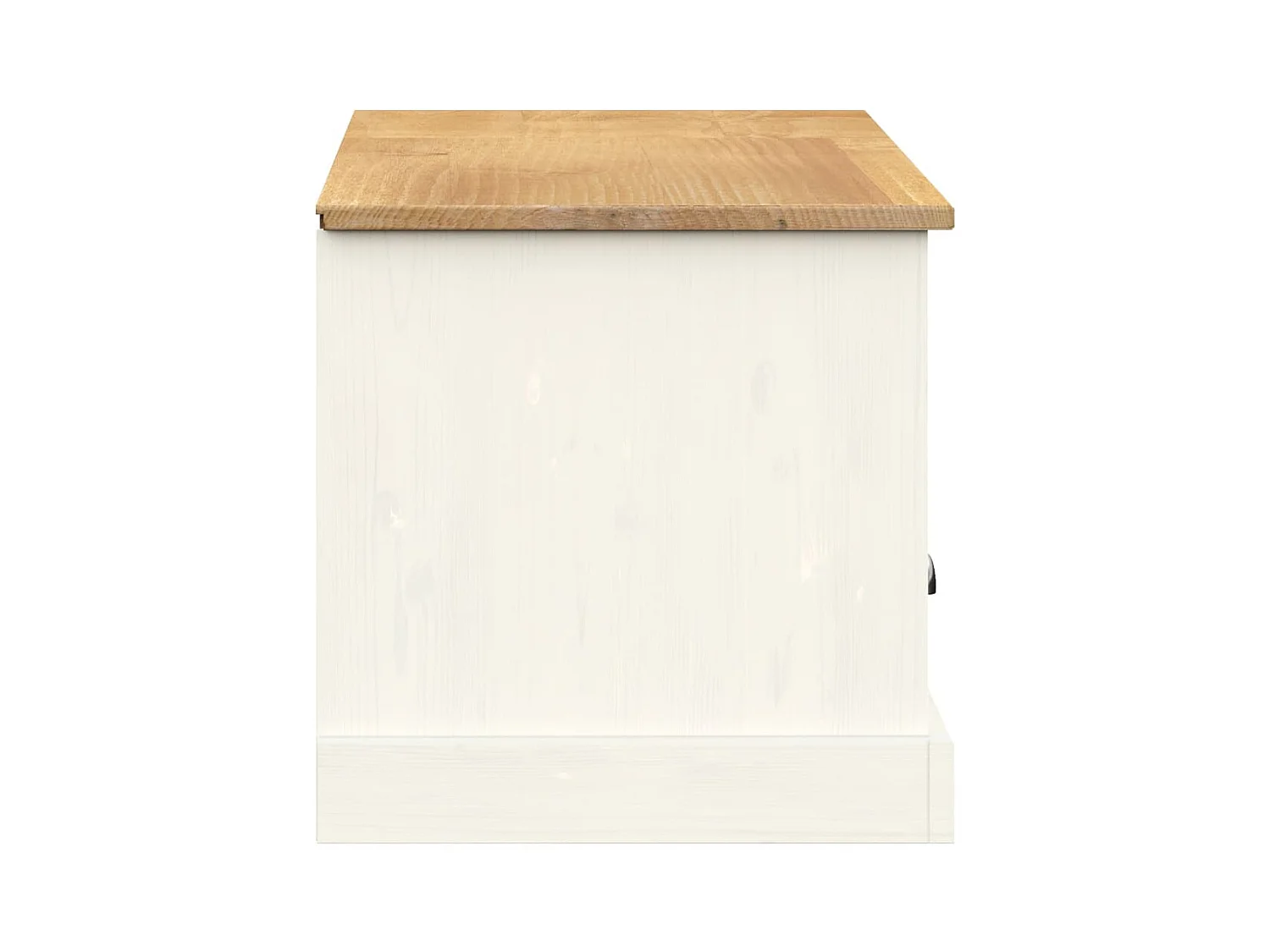 Meuble TV VIGO blanc 156x40x40 cm bois massif de pin