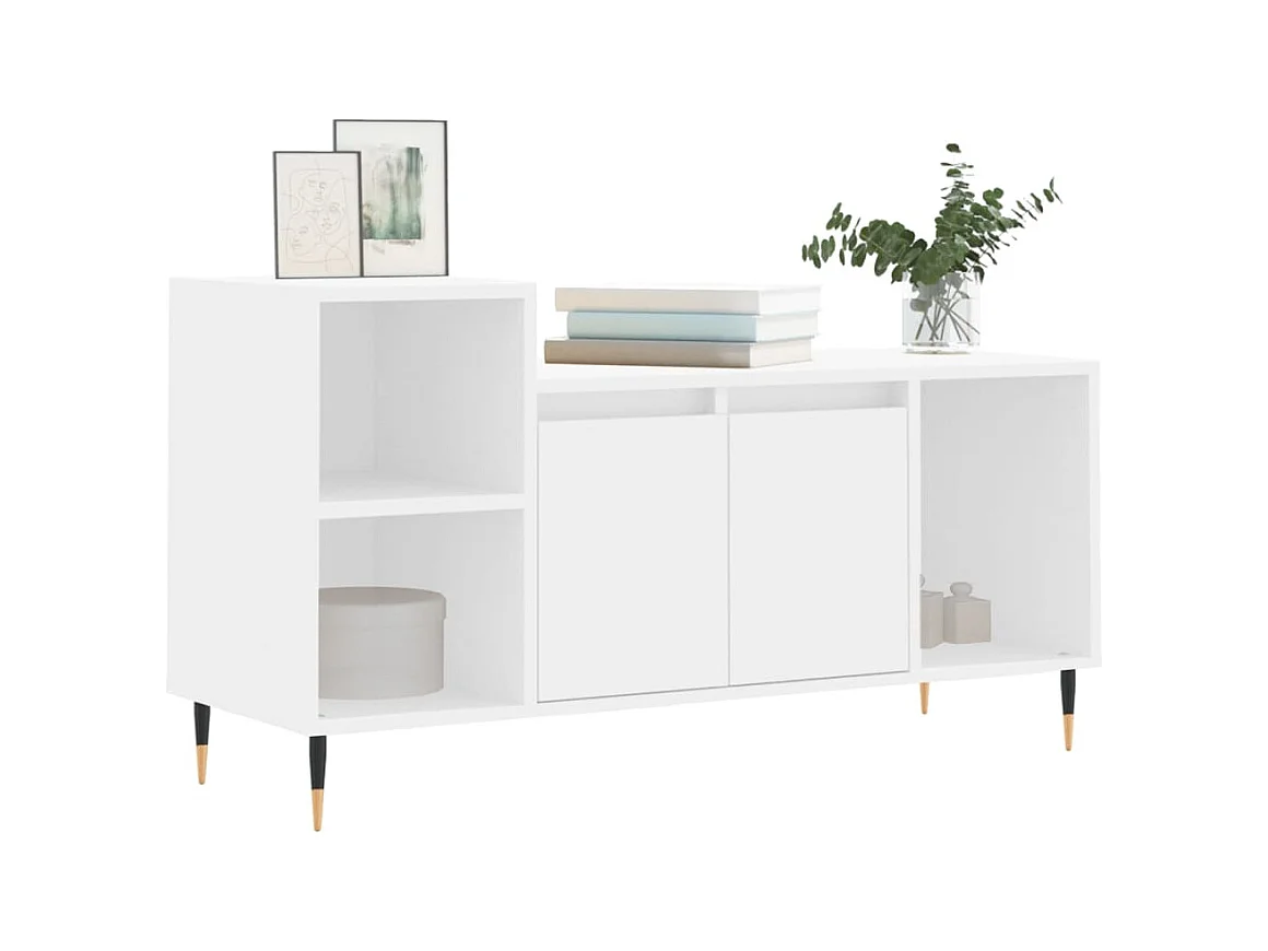 Mobile TV bianco 100x35x55 cm Legno ingegnerizzato