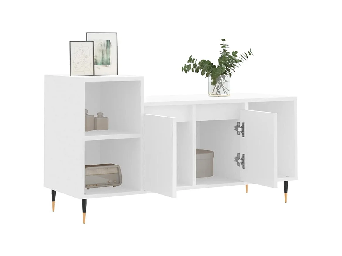 Mobile TV bianco 100x35x55 cm Legno ingegnerizzato