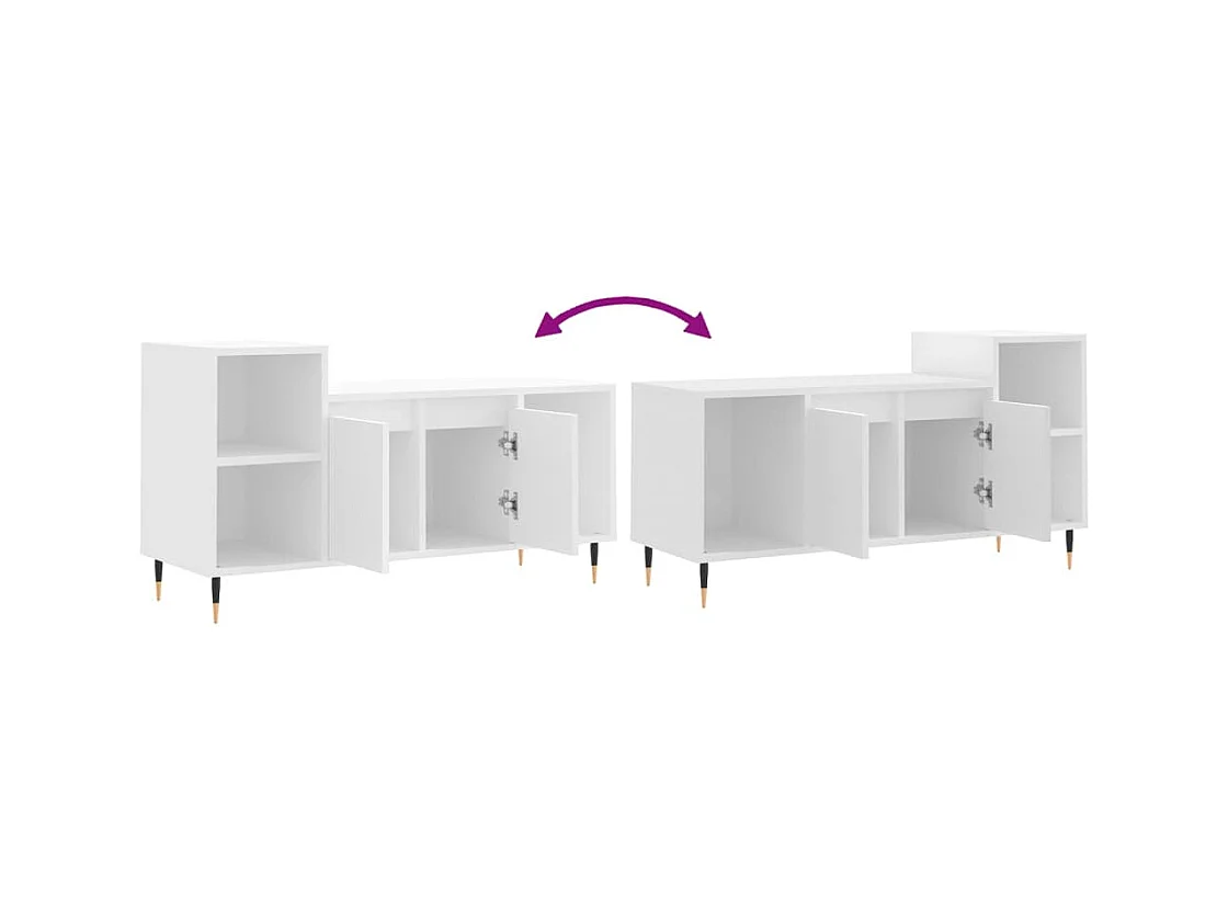 Mobile TV bianco 100x35x55 cm Legno ingegnerizzato