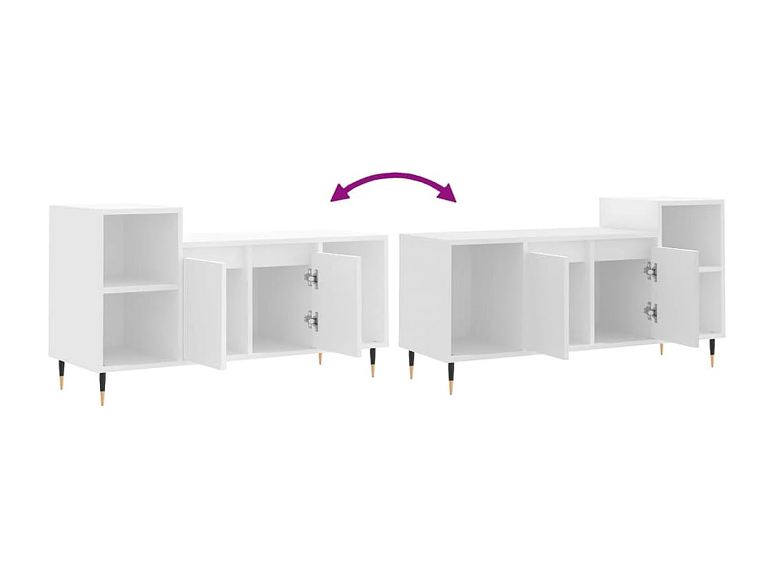 Mobile TV bianco 100x35x55 cm Legno ingegnerizzato