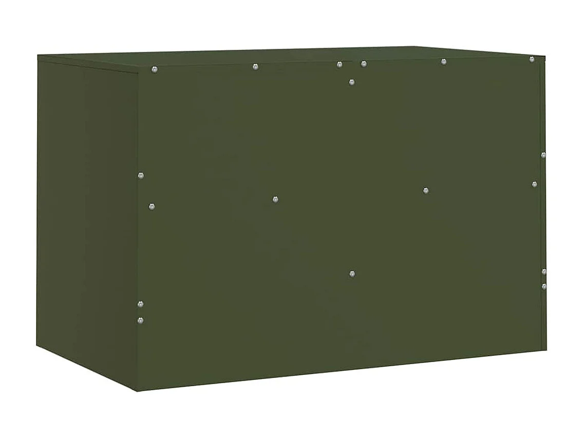 Meuble TV vert olive 67x39x44 cm acier